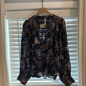 Anthropologie Floral Blouse - Like New